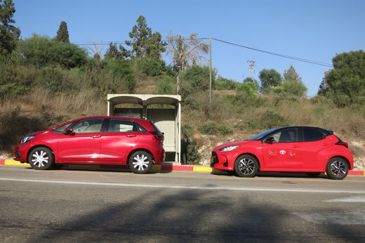 טויוטה יאריס מול הונדה ג'אז